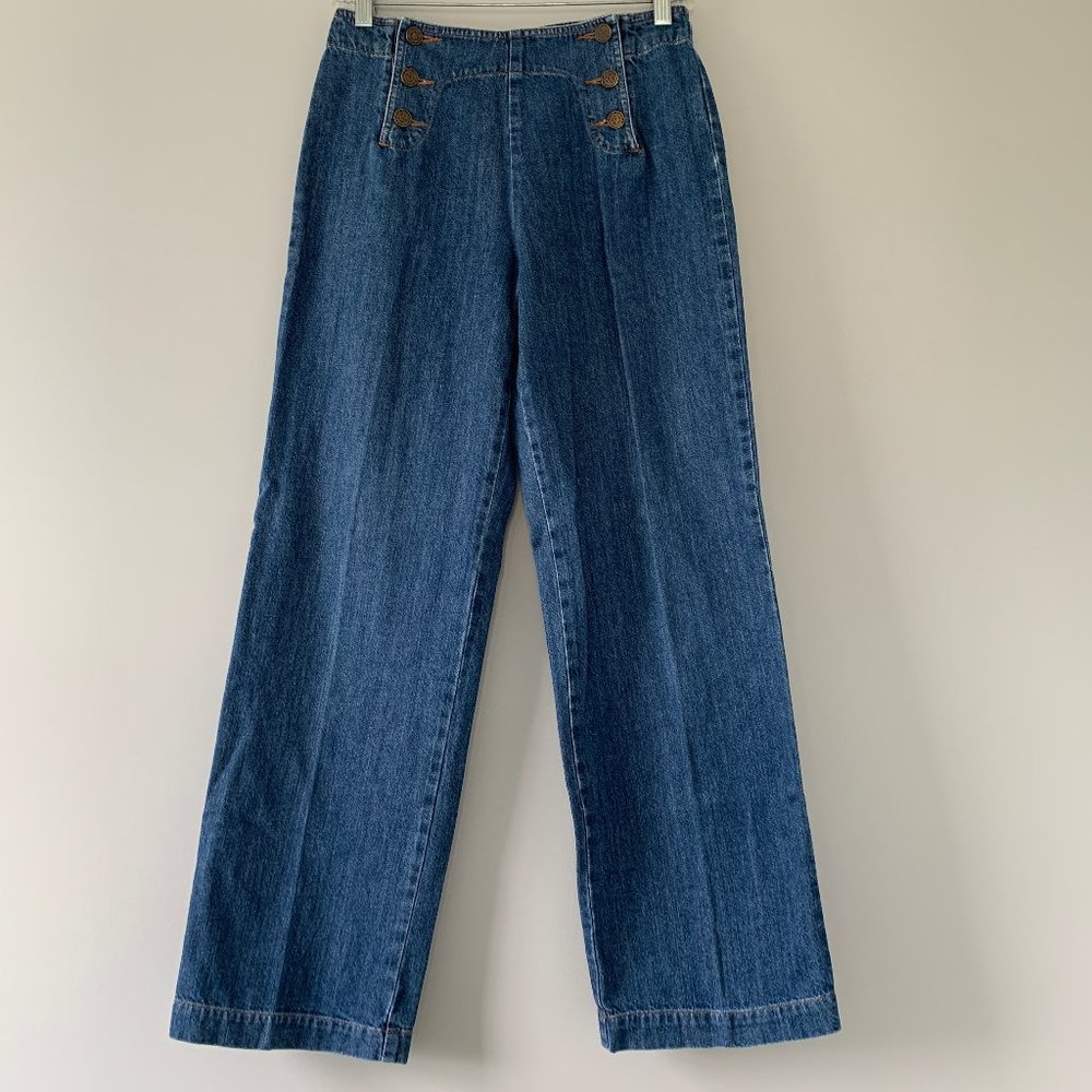 Vintage For Joseph Button Front Sailor Jeans - image 1